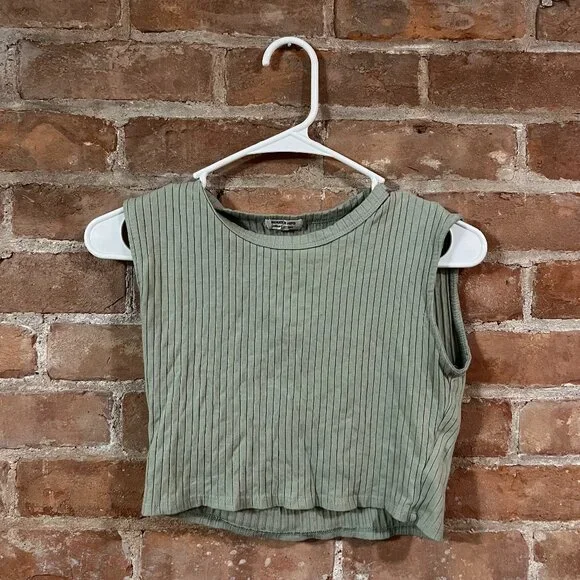 Green Ribbed Tank - Picture 1 of 1